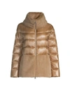 Herno Trim Lightweight Down Jacket In Camel