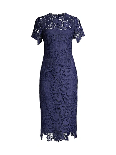 Shoshanna Kiriya Lace Sheath Dress In Navy ModeSens