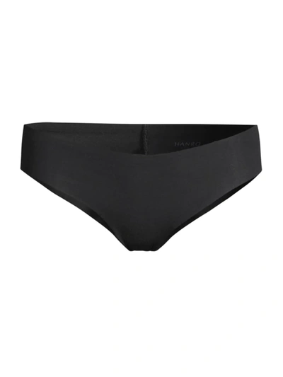 Hanro Invisible Cotton Brazilian Panties In Black