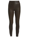 Sprwmn Leather Ankle Leggings In Mink