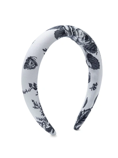 Lelet Ny Printed Cotton Padded Headband In Black White