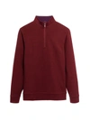 Bugatchi Reversible Quarter-zip Sweater In Bordeaux