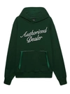 Just Don Embroidered Fleece Hoodie In Green