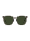 David Beckham 57mm Rectangular Sunglasses In Smoke Grey