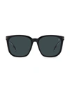 David Beckham 57mm Rectangular Sunglasses In Black Gold