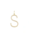 Saks Fifth Avenue 14k Yellow Gold & Diamond Pavé Initial Charm In Initial S