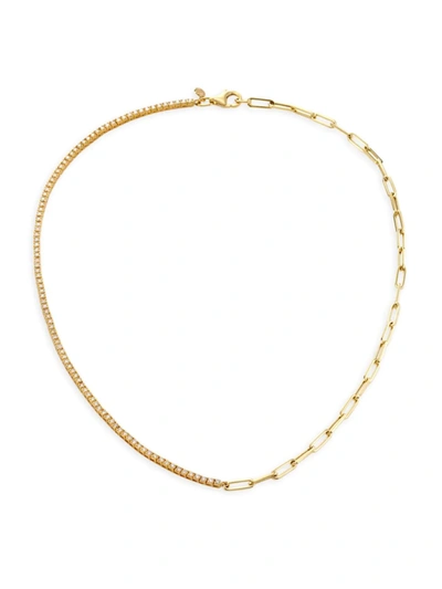 Saks Fifth Avenue Women's 14k Yellow Gold & 2.13 Tcw Diamond Mixed-link Chain Necklace