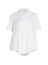 ADAM LIPPES SIDE GATHER BUTTON-FRONT SHIRT,400015151509