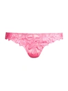 Fleur Du Mal Lily Lace Thong In Pink Lemon