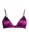 Fleur Du Mal Luxe Silk Triangle Bra In Vixen