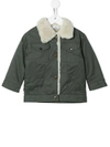 Eshvi Lined Buttoned Coat In Green