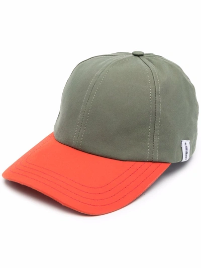 Mackintosh Waxed Cotton Cap In Green