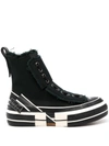 Y's Black Xvessel Edition High Cut Sneakers In Black