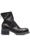 GUIDI ZIP-FRONT ANKLE BOOTS