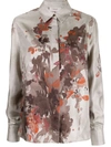 AGNONA FLORAL-PRINT SILK BLOUSE