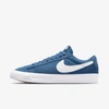Nike Sb Zoom Blazer Low Pro Gt Skate Shoes In Court Blue,court Blue,gum Light Brown,white