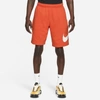 Nike Sportswear Club Men's Graphic Shorts In Team Orange,team Orange