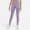 Nike Women's One Luxe Heathered Mid-rise Leggings In Purple