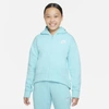 Nike Sportswear Club Fleece Big Kids' Full-zip Hoodie In Copa,white