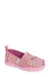 Toms Kids' Alpargata Slip-on Sneaker In Pink Hearts