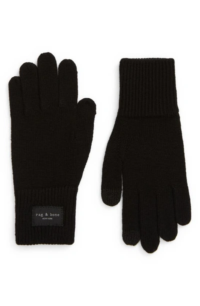 Rag & Bone Addison Wool Gloves In Black