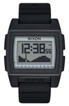 Nixon Base Tide Pro Digital Silicone Strap Watch, 42mm In Red / Black