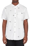Billabong Sundays Mini Short Sleeve Button-down Shirt In Off White
