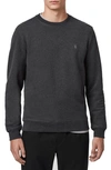 Allsaints Raven Slim Fit Crewneck Sweatshirt In Pavillion Grey