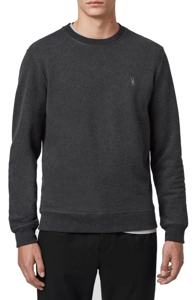 Allsaints Raven Slim Fit Crewneck Sweatshirt In Pavillion Grey