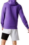 Lacoste Zip Pocket Hoodie In Lavender