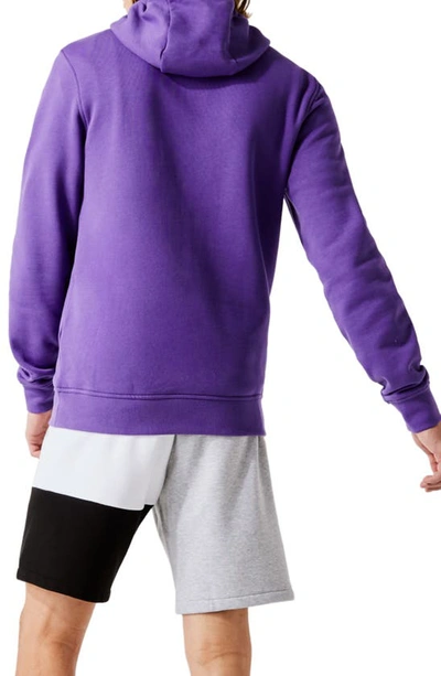 Lacoste Zip Pocket Hoodie In Lavender