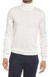 Hugo Boss Boss Musso Virgin Wool Turtleneck Sweater In White