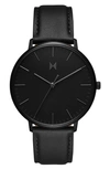 Mvmt Men's Legacy Black Leather Strap Watch, 42mm In Black