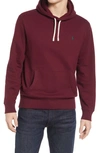 Polo Ralph Lauren Embroidered-logo Pullover Hoodie In Classic Wine