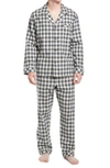 Majestic Hearthside Flannel Pajamas In Jet Stream