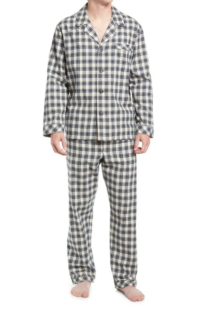 Majestic Hearthside Flannel Pajamas In Jet Stream