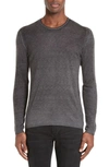 John Varvatos Collection Silk & Cashmere Sweater In Medium Grey