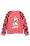 Tucker + Tate Kids' Icon Sweater In Pink Confetti Dalmatian Crown