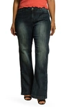 STANDARDS & PRACTICES STANDARDS & PRACTICES HIGH WAIST SLIT HEM WIDE LEG JEANS,FB3601737P