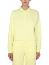 Helmut Lang Polo Shirt With Embroidered Logo In Yellow