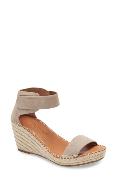 Gentle Souls By Kenneth Cole Charli Wedge Sandal In Grey