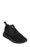 Adidas Originals Originals Women's Nmd R1 Primeblue Casual Sneakers From Finish Line In Black/black/solar Pink