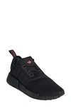 Adidas Originals Women's Nmd R1 Primeblue Knit Low Top Sneakers In Black