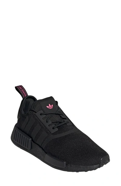 Adidas Originals Adidas Women's Nmd R1 Casual Sneakers From Finish Line In Black/black/pink