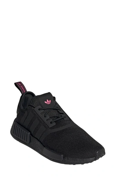 Adidas Originals Adidas Women's Nmd R1 Casual Sneakers From Finish Line In Black/black/scarlet