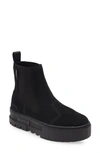 Puma Women's Mayze Suede Chelsea Boots From Finish Line In Black/black