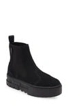 Puma Mayze Infuse Platform Chelsea Boot In Black/black