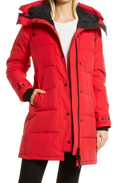 Canada Goose Shelburne Water Resistant 625 Fill Power Down Parka In Red