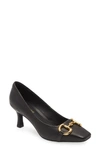 Jeffrey Campbell Women's Linnae Square Toe Low Heel Pumps In Black Gold