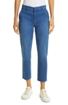 Frank & Eileen Wicklow Italian Denim Crop Chinos In Blue Denim Wash